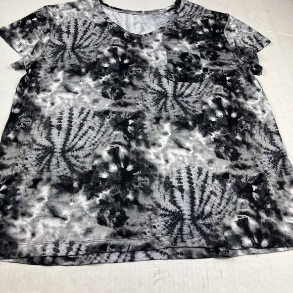 Ugg Koolaburra Knit T-Shirt Hippie Tie Dye Boho Short Sleeve Festival Top XL - Picture 2 of 11